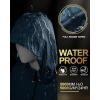 image33000ft Womens Waterproof Long Rain Coats Packable Rain Jacket with Hood Trench Coats WindbreakerDark Blue