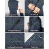 image33000ft Womens Waterproof Long Rain Coats Packable Rain Jacket with Hood Trench Coats WindbreakerDark Grey