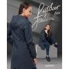image33000ft Womens Waterproof Long Rain Coats Packable Rain Jacket with Hood Trench Coats WindbreakerDark Grey