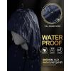 image33000ft Womens Waterproof Long Rain Coats Packable Rain Jacket with Hood Trench Coats WindbreakerDeep Blue