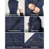 image33000ft Womens Waterproof Long Rain Coats Packable Rain Jacket with Hood Trench Coats WindbreakerDeep Blue
