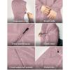 image33000ft Womens Waterproof Long Rain Coats Packable Rain Jacket with Hood Trench Coats WindbreakerDry Rose
