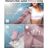 image33000ft Womens Waterproof Long Rain Coats Packable Rain Jacket with Hood Trench Coats WindbreakerDry Rose