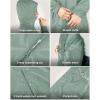image33000ft Womens Waterproof Long Rain Coats Packable Rain Jacket with Hood Trench Coats WindbreakerGreen