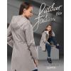 image33000ft Womens Waterproof Long Rain Coats Packable Rain Jacket with Hood Trench Coats WindbreakerKhaki