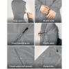 image33000ft Womens Waterproof Long Rain Coats Packable Rain Jacket with Hood Trench Coats WindbreakerLight Grey