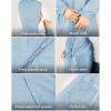 image33000ft Womens Waterproof Long Rain Coats Packable Rain Jacket with Hood Trench Coats WindbreakerStarry Blue