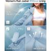 image33000ft Womens Waterproof Long Rain Coats Packable Rain Jacket with Hood Trench Coats WindbreakerStarry Blue