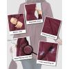 image33000ft Womens Waterproof Long Rain Coats Packable Rain Jacket with Hood Trench Coats WindbreakerWine Red
