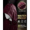 image33000ft Womens Waterproof Long Rain Coats Packable Rain Jacket with Hood Trench Coats WindbreakerWine Red