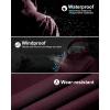 image33000ft Womens Waterproof Softshell Long Rain Jacket with Hood Fleece Lined Windproof WindbreakerPlum