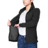 image33000ft Womens Zip Up Fleece Jacket Long Sleeve Warm Soft Polar Lightweight Coat with Pockets for WinterBlack