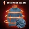 image33000ft Womens Zip Up Fleece Jacket Long Sleeve Warm Soft Polar Lightweight Coat with Pockets for WinterBlue Grey