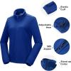 image33000ft Womens Zip Up Fleece Jacket Long Sleeve Warm Soft Polar Lightweight Coat with Pockets for WinterBright Blue