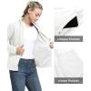 image33000ft Womens Zip Up Fleece Jacket Long Sleeve Warm Soft Polar Lightweight Coat with Pockets for WinterCream