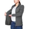 image33000ft Womens Zip Up Fleece Jacket Long Sleeve Warm Soft Polar Lightweight Coat with Pockets for WinterDark Grey Heather