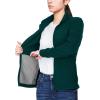 image33000ft Womens Zip Up Fleece Jacket Long Sleeve Warm Soft Polar Lightweight Coat with Pockets for WinterDeep Green