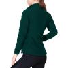 image33000ft Womens Zip Up Fleece Jacket Long Sleeve Warm Soft Polar Lightweight Coat with Pockets for WinterDeep Green