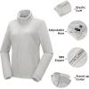 image33000ft Womens Zip Up Fleece Jacket Long Sleeve Warm Soft Polar Lightweight Coat with Pockets for WinterLight Grey