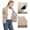 image33000ft Womens Zip Up Fleece Jacket Long Sleeve Warm Soft Polar Lightweight Coat with Pockets for WinterLight Khaki