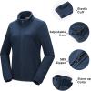 image33000ft Womens Zip Up Fleece Jacket Long Sleeve Warm Soft Polar Lightweight Coat with Pockets for WinterMidnight Blue