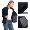 image33000ft Womens Zip Up Fleece Jacket Long Sleeve Warm Soft Polar Lightweight Coat with Pockets for WinterMountain Blue