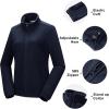 image33000ft Womens Zip Up Fleece Jacket Long Sleeve Warm Soft Polar Lightweight Coat with Pockets for WinterMountain Blue