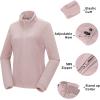 image33000ft Womens Zip Up Fleece Jacket Long Sleeve Warm Soft Polar Lightweight Coat with Pockets for WinterPink