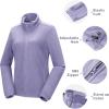 image33000ft Womens Zip Up Fleece Jacket Long Sleeve Warm Soft Polar Lightweight Coat with Pockets for WinterPurple