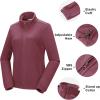 image33000ft Womens Zip Up Fleece Jacket Long Sleeve Warm Soft Polar Lightweight Coat with Pockets for WinterRed Berry