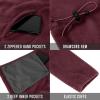 image33000ft Womens Zip Up Fleece Jacket Long Sleeve Warm Soft Polar Lightweight Coat with Pockets for WinterWine