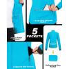 image33000ft Womens Zip Up Lightweight Athletic Workout Yoga Cycling Track Running Jacket Waterproof Windproof ReflectiveBlue