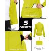 image33000ft Womens Zip Up Lightweight Athletic Workout Yoga Cycling Track Running Jacket Waterproof Windproof ReflectiveGreenish Yellow