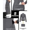 image33000ft Womens Zip Up Lightweight Athletic Workout Yoga Cycling Track Running Jacket Waterproof Windproof ReflectiveGrey