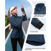image33000ft Womens Zip Up Lightweight Athletic Workout Yoga Cycling Track Running Jacket Waterproof Windproof ReflectiveMidnight Blue