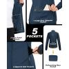 image33000ft Womens Zip Up Lightweight Athletic Workout Yoga Cycling Track Running Jacket Waterproof Windproof ReflectiveMidnight Blue