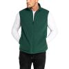 image33000ft Mens Fleece Vest Lightweight Warm Zip Up Polar Vests Outerwear with Zipper Pockets Sleeveless Jacket for WinterGreen