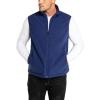 image33000ft Mens Fleece Vest Lightweight Warm Zip Up Polar Vests Outerwear with Zipper Pockets Sleeveless Jacket for WinterNavy