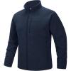 image33000ft Mens Full Zip Fleece Jacket Lightweight Warm Soft Polar Long Sleeve Jackets with Pockets for Winter Hiking CasualNavy Blue