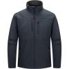 image33000ft Mens Lightweight Softshell Jacket Warm Fleece Lined Windbreaker Waterproof Soft Shell for Outdoor HikingDark Grey