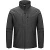 image33000ft Mens Lightweight Softshell Jacket Warm Fleece Lined Windbreaker Waterproof Soft Shell for Outdoor HikingDarkgrey Melange