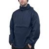 image33000ft Mens Pullover Rain Jacket Waterproof with Hood Lightweight Packable Raincoat Windbreaker for Golf TravelDark Blue