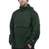 image33000ft Mens Pullover Rain Jacket Waterproof with Hood Lightweight Packable Raincoat Windbreaker for Golf TravelDark Green