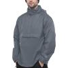 image33000ft Mens Pullover Rain Jacket Waterproof with Hood Lightweight Packable Raincoat Windbreaker for Golf TravelGray