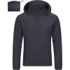 image33000ft Mens Rain Jacket Waterproof Lightweight Raincoat Packable Rain Shell Windbreaker with Hood for Golf Hiking TravelGrey