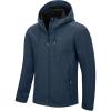 image33000ft Mens Softshell Jacket with Hood Waterproof Windbreaker Lightweight Rain Shell Jacket for Outdoor Hiking TravelBlue