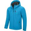 image33000ft Mens Softshell Jacket with Hood Waterproof Windbreaker Lightweight Rain Shell Jacket for Outdoor Hiking TravelSky Blue