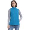 image33000ft Womens Fleece Vest Lightweight Warm Polar Soft Vests Outerwear with Zip Up Pockets Sleeveless Jacket for WinterBright Blue