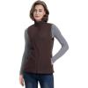 image33000ft Womens Fleece Vest Lightweight Warm Polar Soft Vests Outerwear with Zip Up Pockets Sleeveless Jacket for WinterChocolate