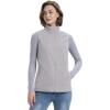 image33000ft Womens Fleece Vest Lightweight Warm Polar Soft Vests Outerwear with Zip Up Pockets Sleeveless Jacket for WinterLight Grey